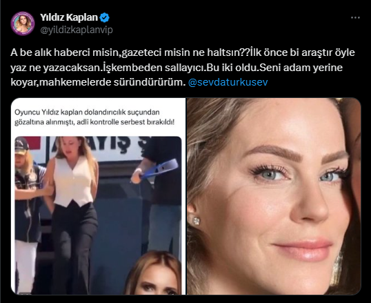 Yıldız Kaplan’dan sert yanıt