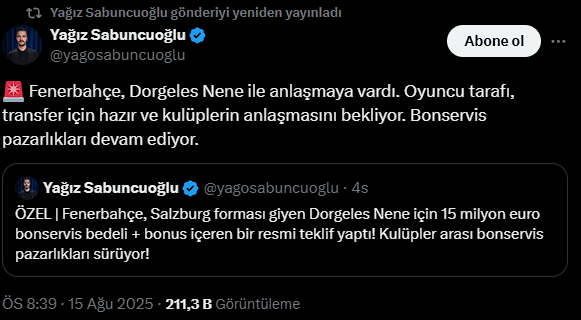 Fenerbahçe’den Transfer Hamlesi: Dorgeles Nene ile Anlaşma Tamam!